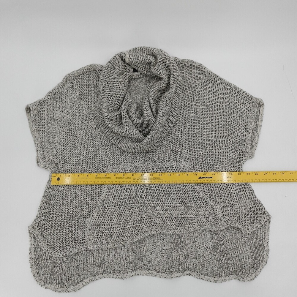 Saturday Sunday Anthpologie Sweater Womens Large Gray Cowl Open Knit Pullover - Picture 9 of 9